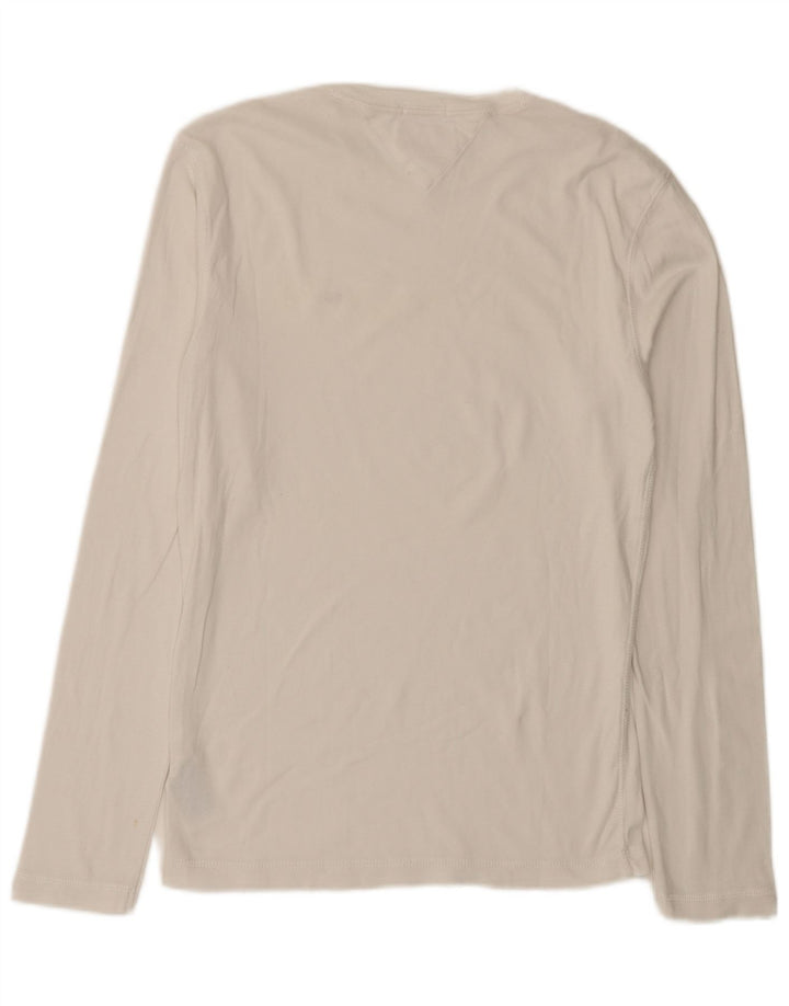 Ανδρικό Tommy Hilfiger Slim Fit Top Μακρυμάνικο μεσαίο λευκό βαμβακερό