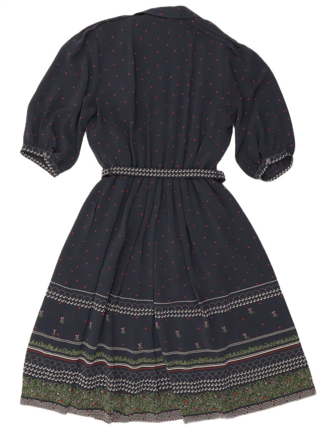 RALPH Γυναικείο φόρεμα 3/4 με μανίκια A-line EU 46 XL Navy Blue Floral Polyester