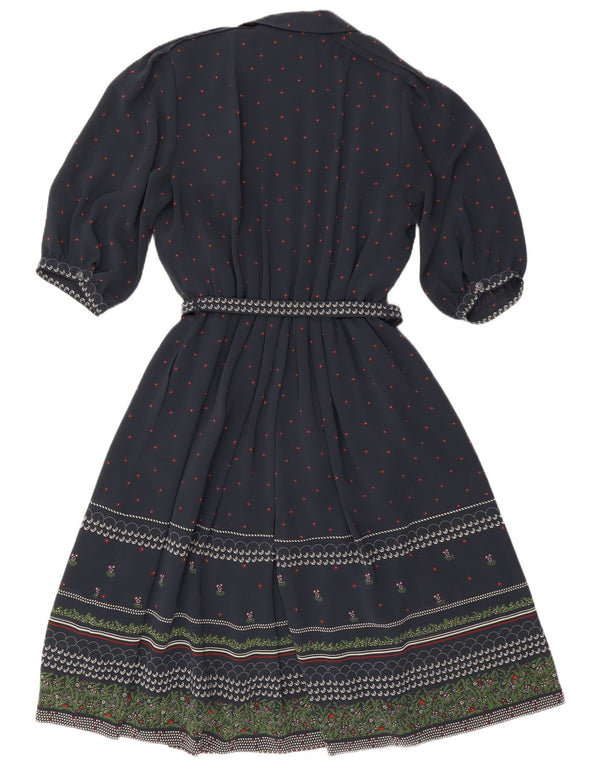 RALPH Γυναικείο φόρεμα 3/4 με μανίκια A-line EU 46 XL Navy Blue Floral Polyester