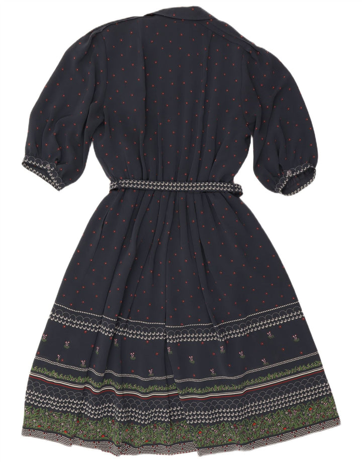 RALPH Γυναικείο φόρεμα 3/4 με μανίκια A-line EU 46 XL Navy Blue Floral Polyester