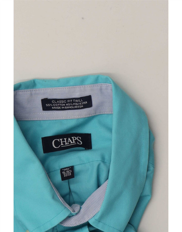 Chaps Ανδρικό πουκάμισο Classic Fit Μέγεθος 16 1/2 Μεγάλο Μπλε Βαμβακερό