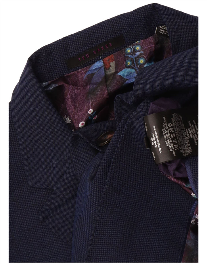 Ted Baker Ανδρικό μπουφάν σακάκι UK 44 2XL Navy Blue Wool