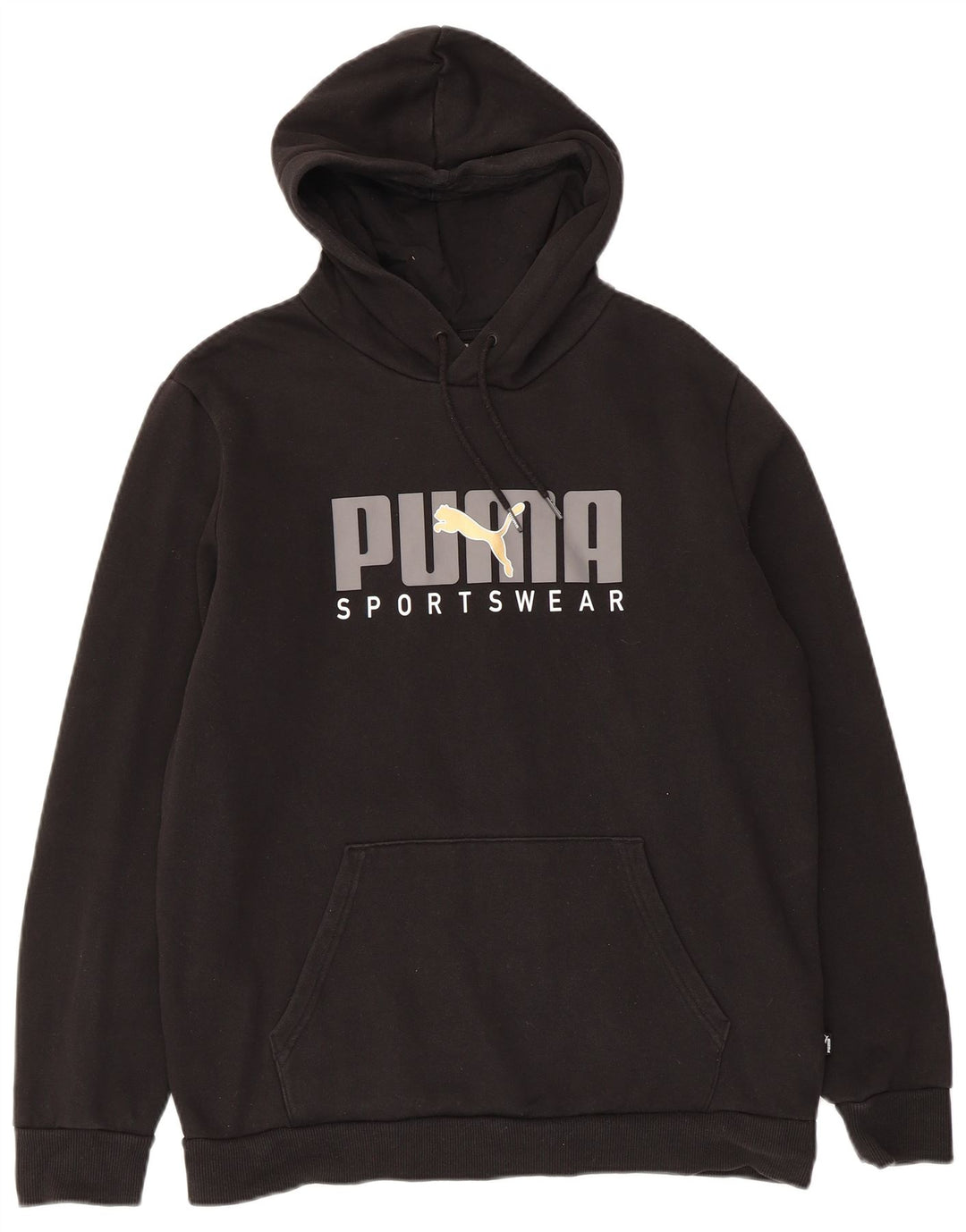 Ανδρικό γραφικό κουκούλα Puma, μεσαίο μαύρο βαμβακερό