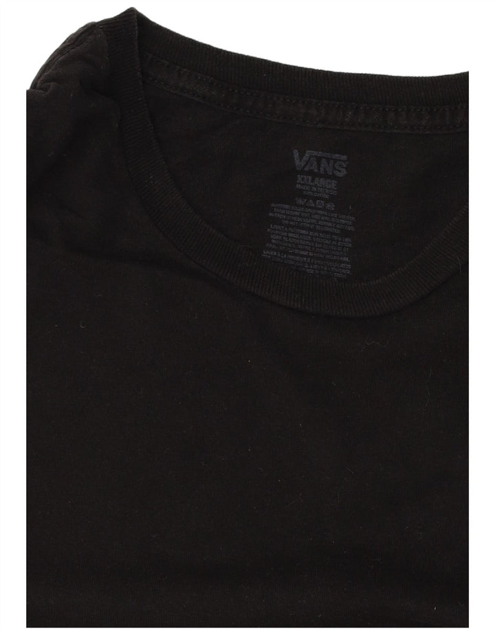 VANS Ανδρικό γραφικό T-Shirt Top 2XL Μαύρο βαμβακερό