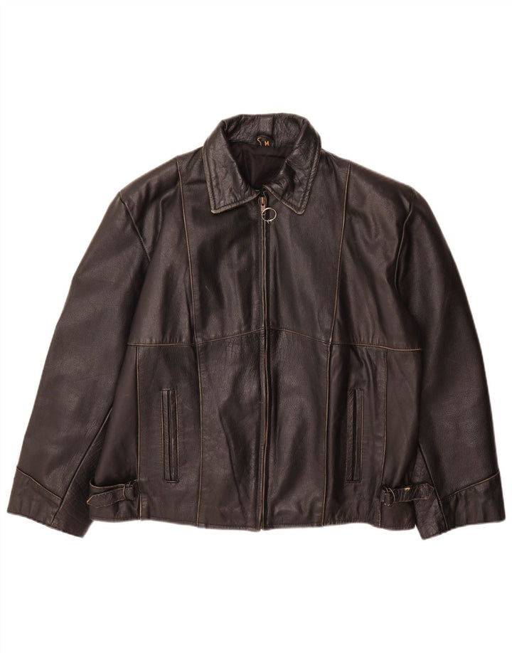 Vintage Ανδρικό Δερμάτινο Μπουφάν UK 38 Medium Black Leather