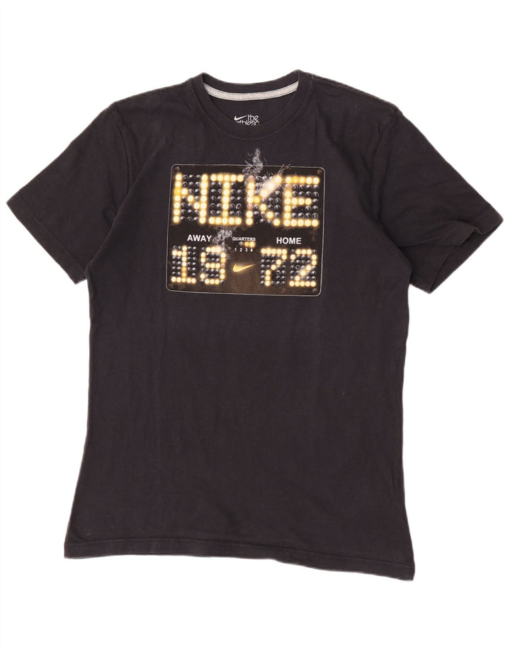 Ανδρικό T-Shirt με κανονική εφαρμογή Nike, μεσαίο μαύρο βαμβακερό
