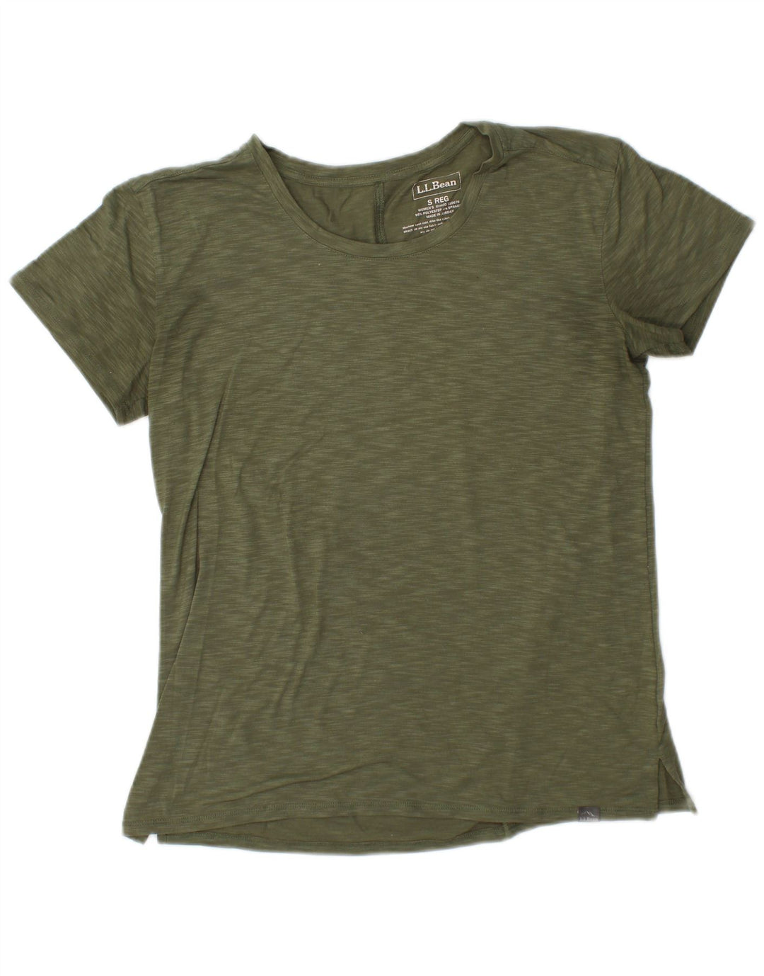L.L.BEAN Γυναικείο T-Shirt Top 10 Small Khaki Flecked Polyester
