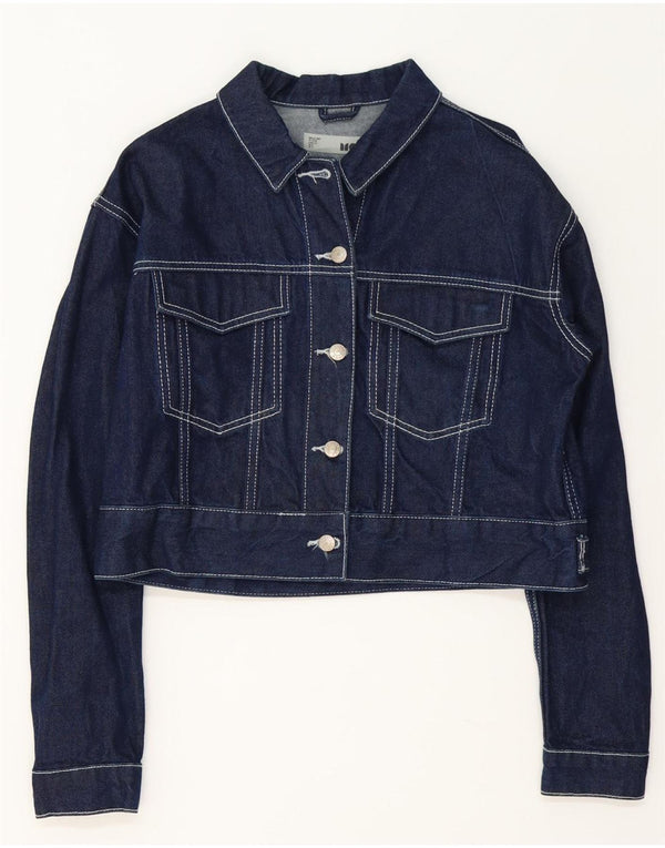 Topshop Γυναικείο Τζιν Μπουφάν UK 14 Large Navy Blue Cotton