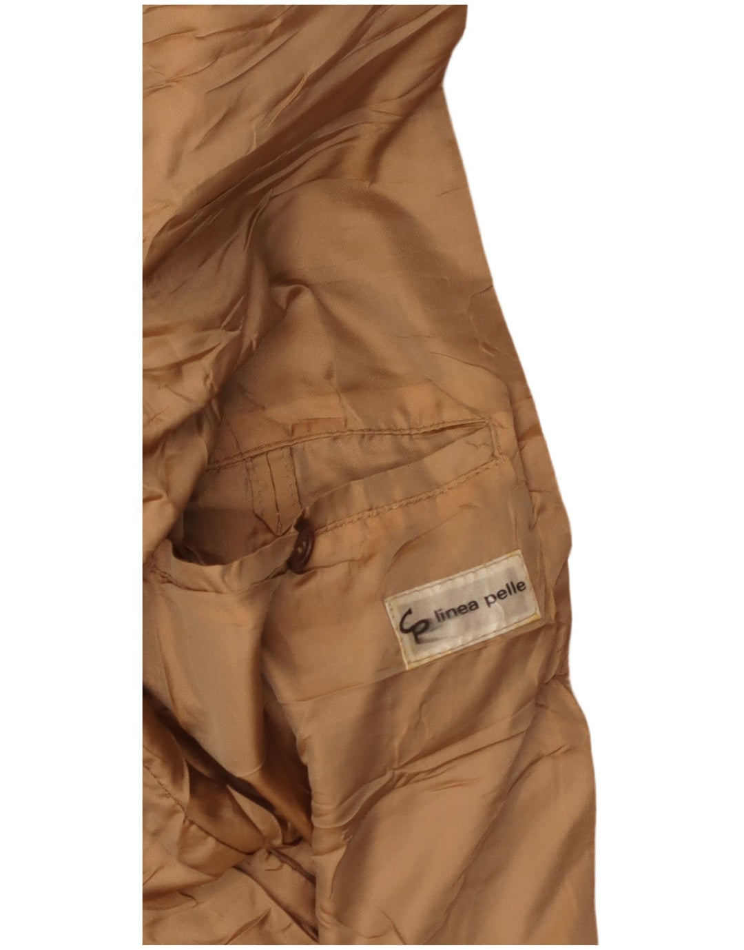 Vintage Ανδρικό Δερμάτινο Μπουφάν UK 38 Medium Beige Leather