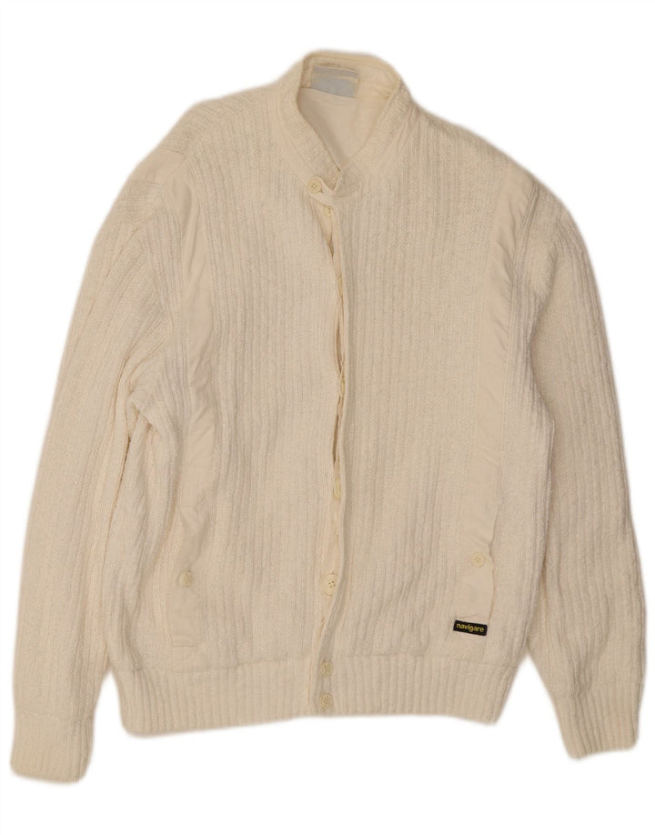 Ανδρικό πουλόβερ Navigare Cardigan IT 50/52 Medium White