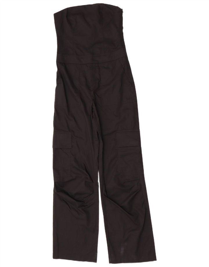 Zara γυναικεία φόρμα στράπλες UK 10 Small Black Cotton