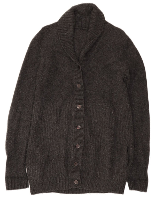 Cos Γυναικεία Ζακέτα Longline UK 10 Small Grey Wool