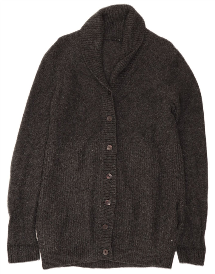 Cos Γυναικεία Ζακέτα Longline UK 10 Small Grey Wool