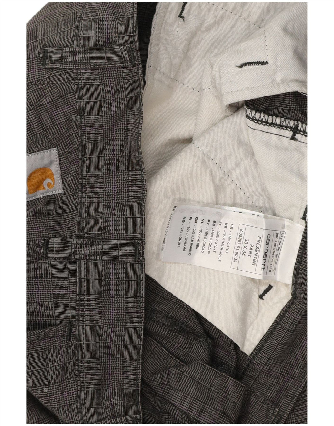 Ανδρικό ίσιο παντελόνι Chino Carhartt W33 L27 Γκρι βαμβακερό