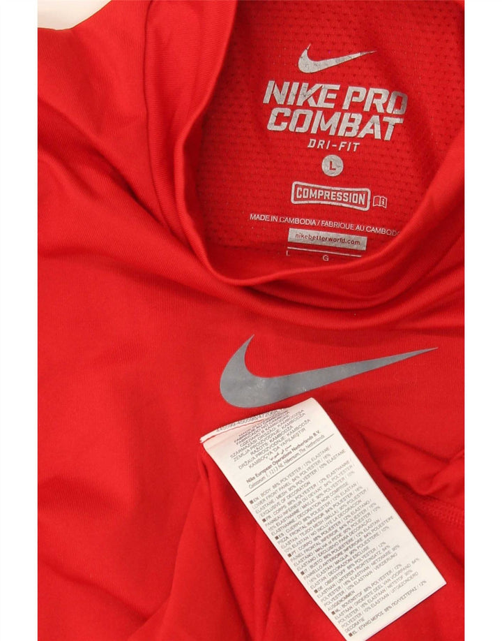 Ανδρικό τοπ Nike Dri Fit Μακρυμάνικο μεγάλο κόκκινο πολυεστέρα