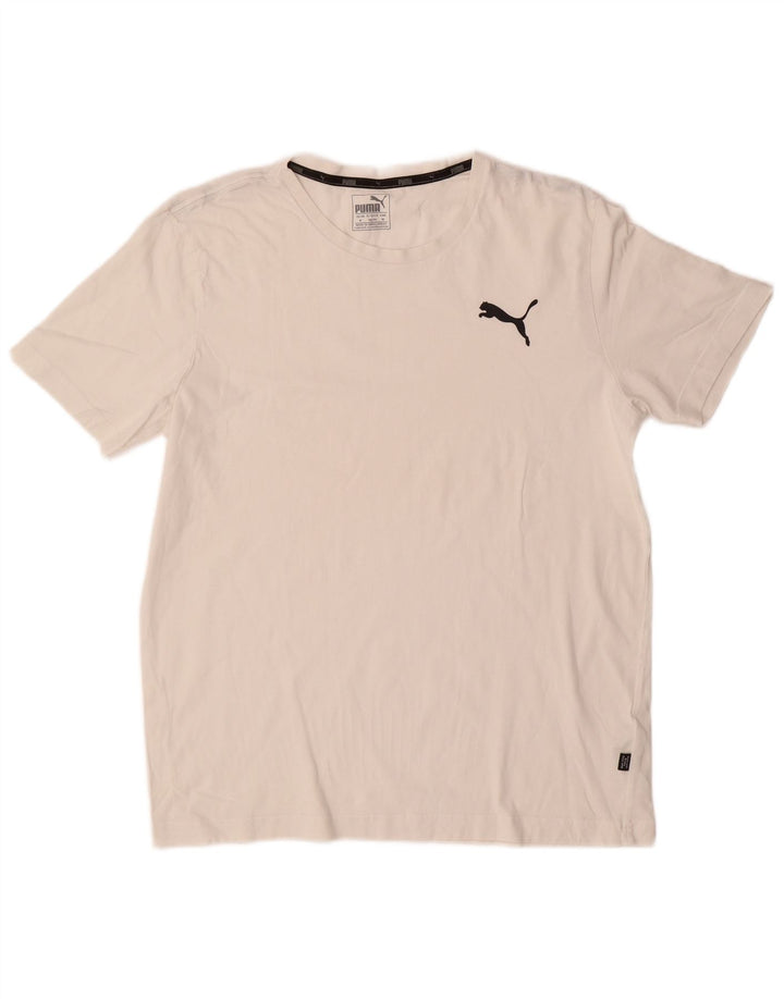 Ανδρικό T-Shirt PUMA Μπλουζάκι μεσαίο λευκό βαμβακερό
