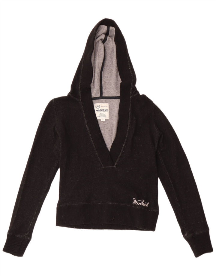 Woolrich Γυναικείο πουλόβερ με κουκούλα UK 10 Small Black Wool