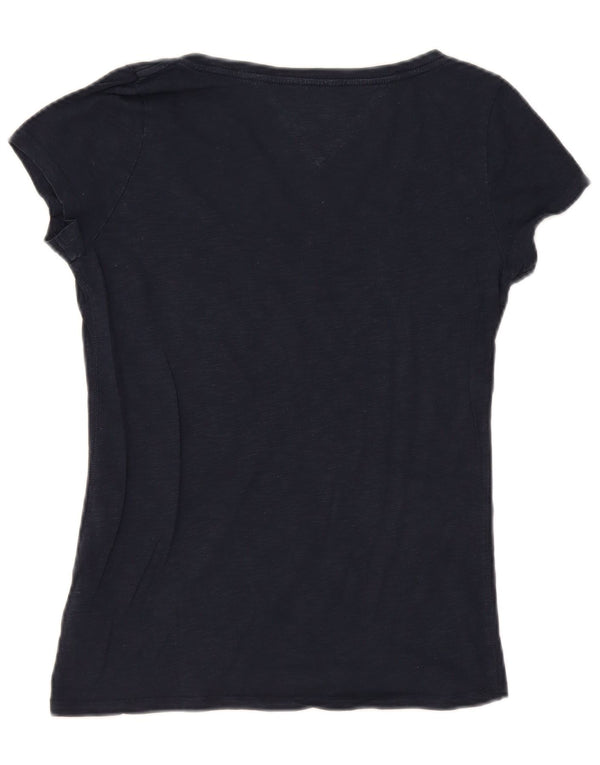 Tommy Hilfiger Γυναικείο T-Shirt Top UK 12 Medium Navy Blue Flecked