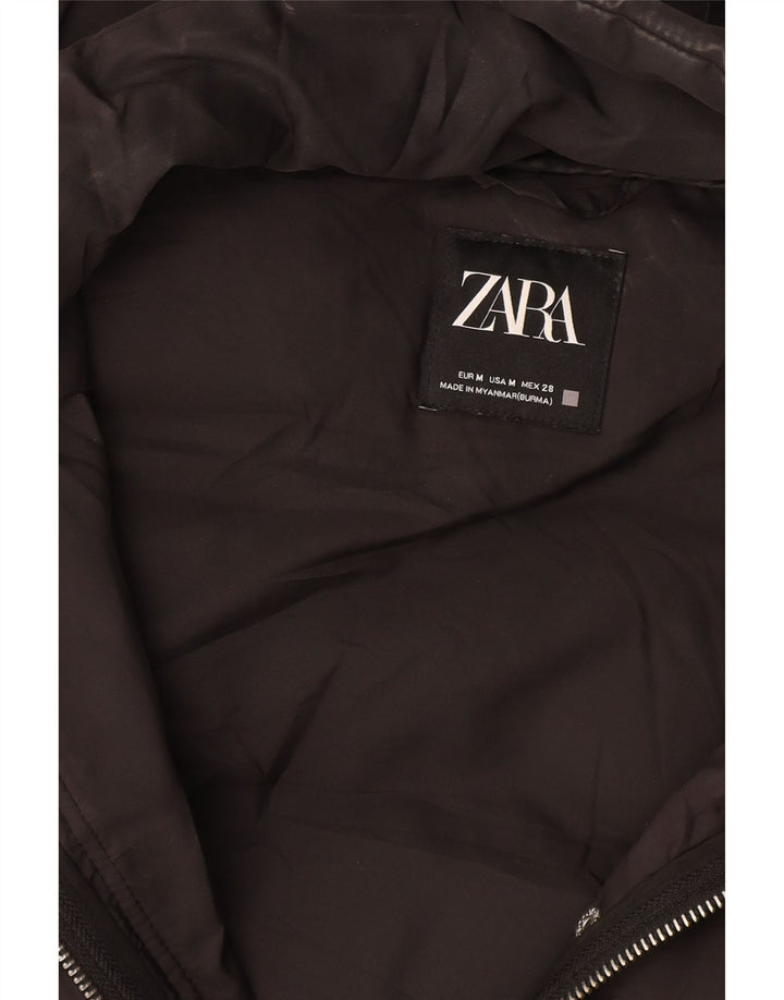 Zara Γυναικεία κουκούλα με επένδυση Gilet UK 14 Medium Black