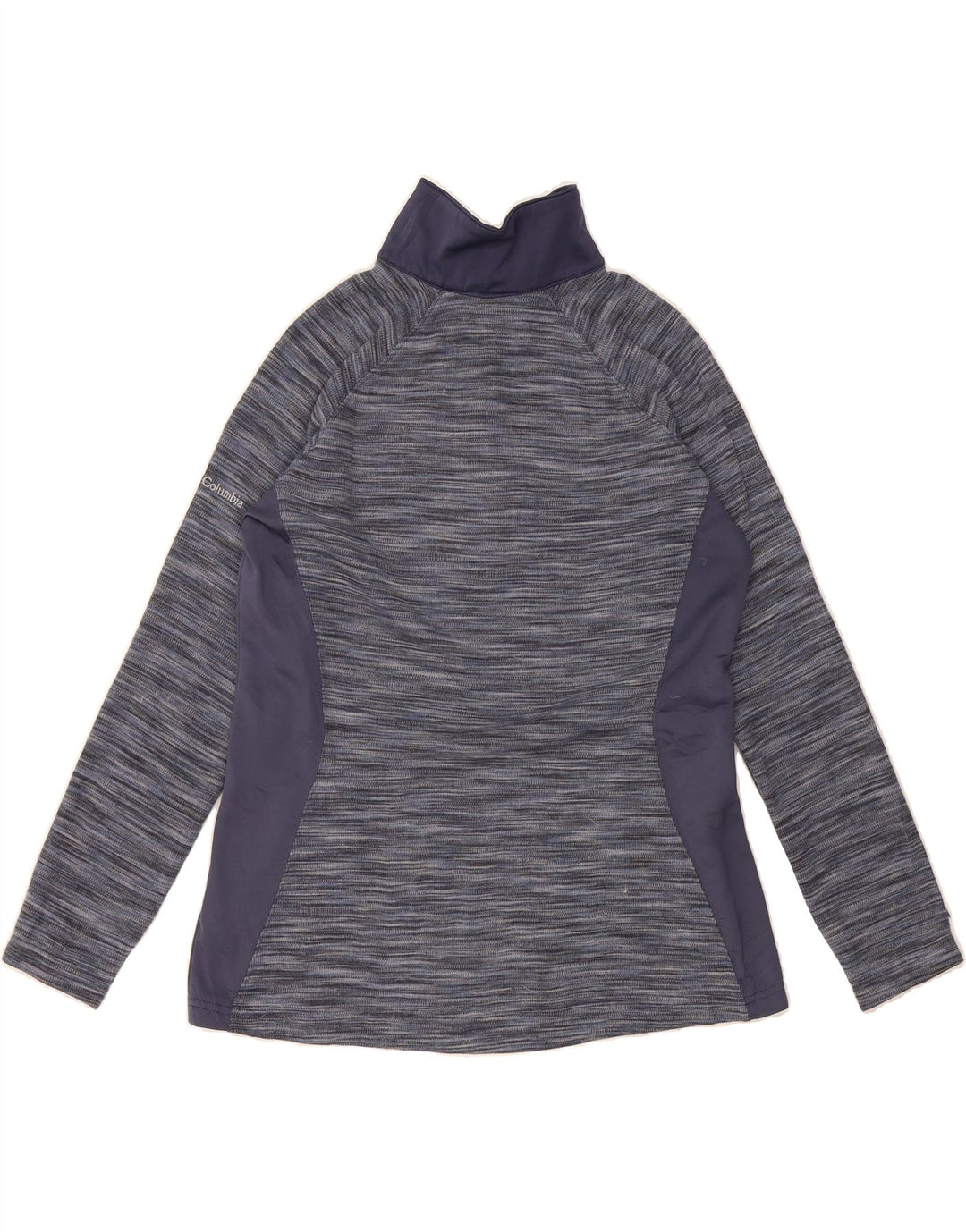 COLUMBIA Womens Pullover Tracksuit Top UK 16 Large Navy Blue Flecked Vintage Columbia and Second-Hand Columbia from Messina Hembry 