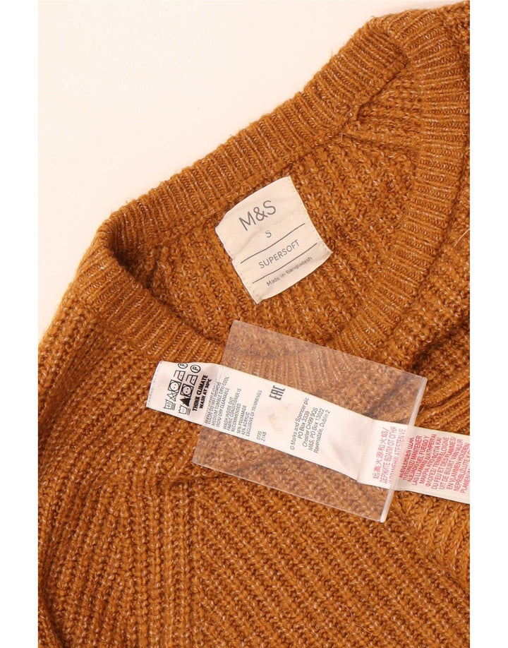 Ανδρικό πουλόβερ Marks & Spencer Boat Neck Jumper Μικρό καφέ πολυαμίδιο