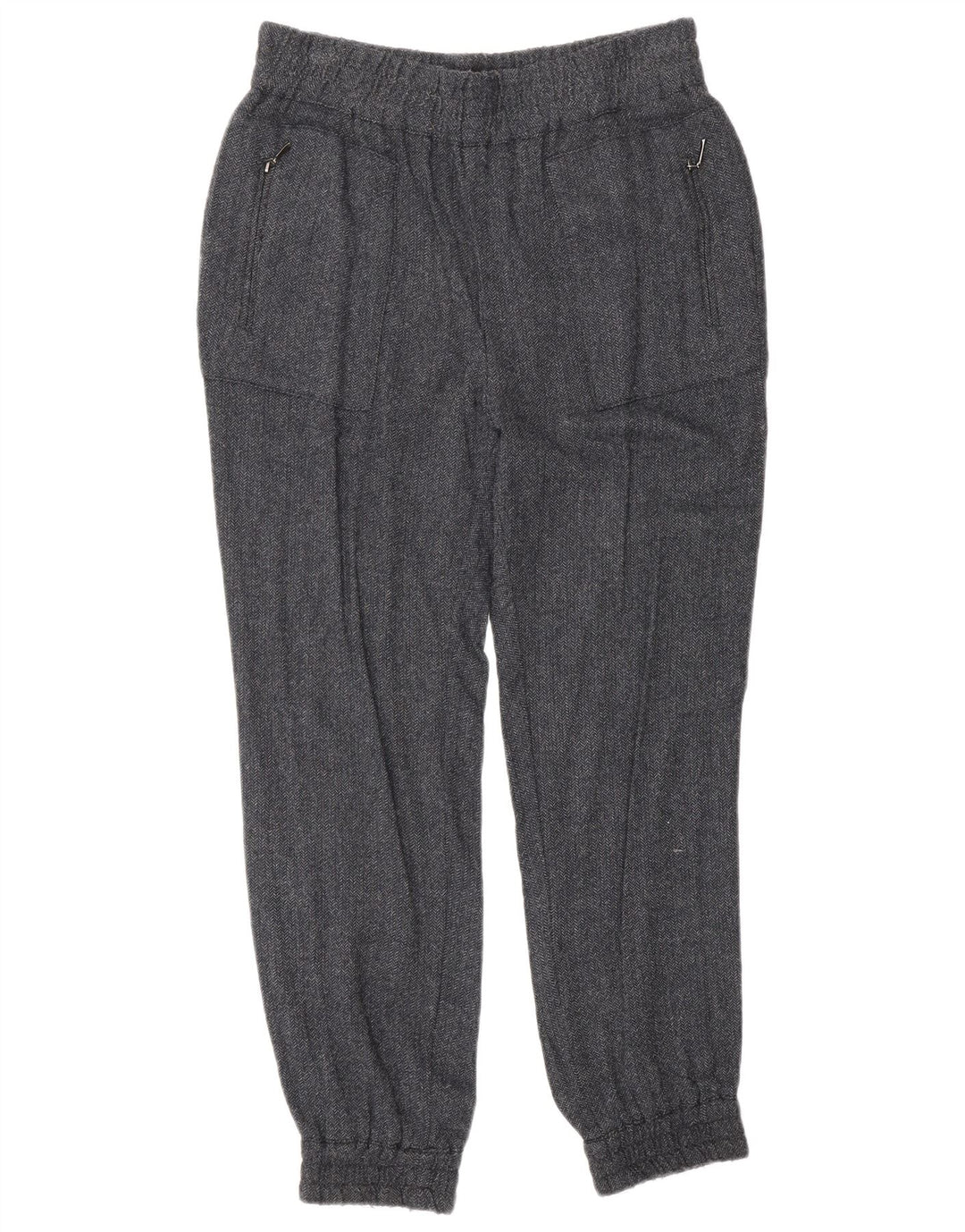Zara Γυναικείο παντελόνι Jogger Medium W28 L27 Navy Blue ψαροκόκκαλο βισκόζη