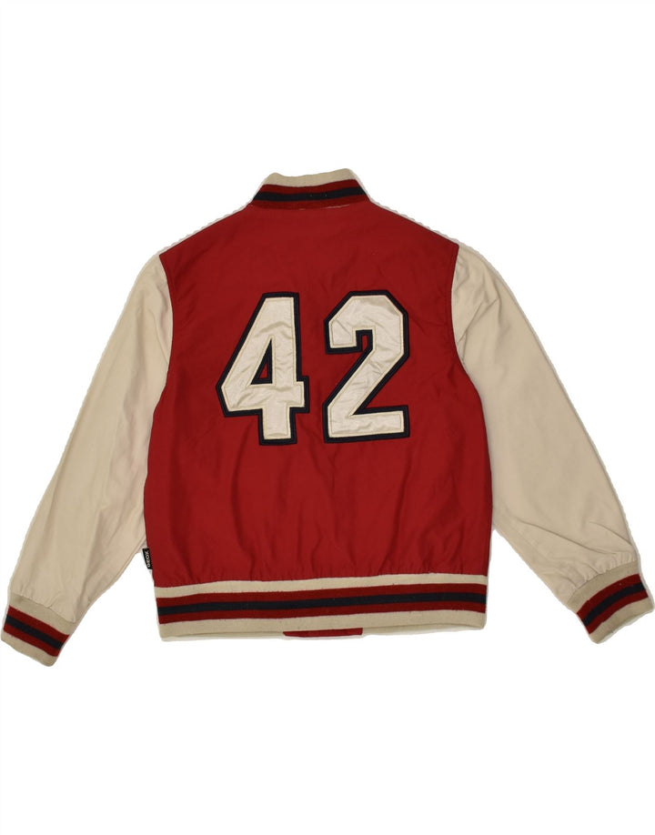 GEOX Boys Graphic Varsity Jacket 5-6 Years Red Colourblock Polyester | Vintage Geox | Thrift | Second-Hand Geox | Used Clothing | Messina Hembry 