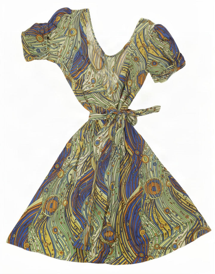 Vintage Γυναικείο Wrap Dress IT 48 XL Πολύχρωμο ριγέ