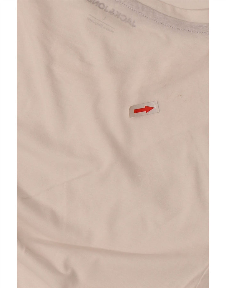 Jack & Jones Ανδρικό T-Shirt Top μεγάλο λευκό βαμβακερό