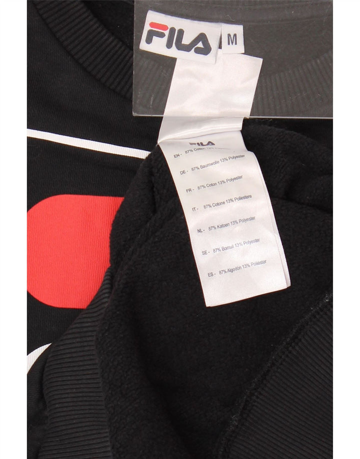 Γυναικείο γραφικό φούτερ FILA Jumper UK 14 Medium Black Colourblock