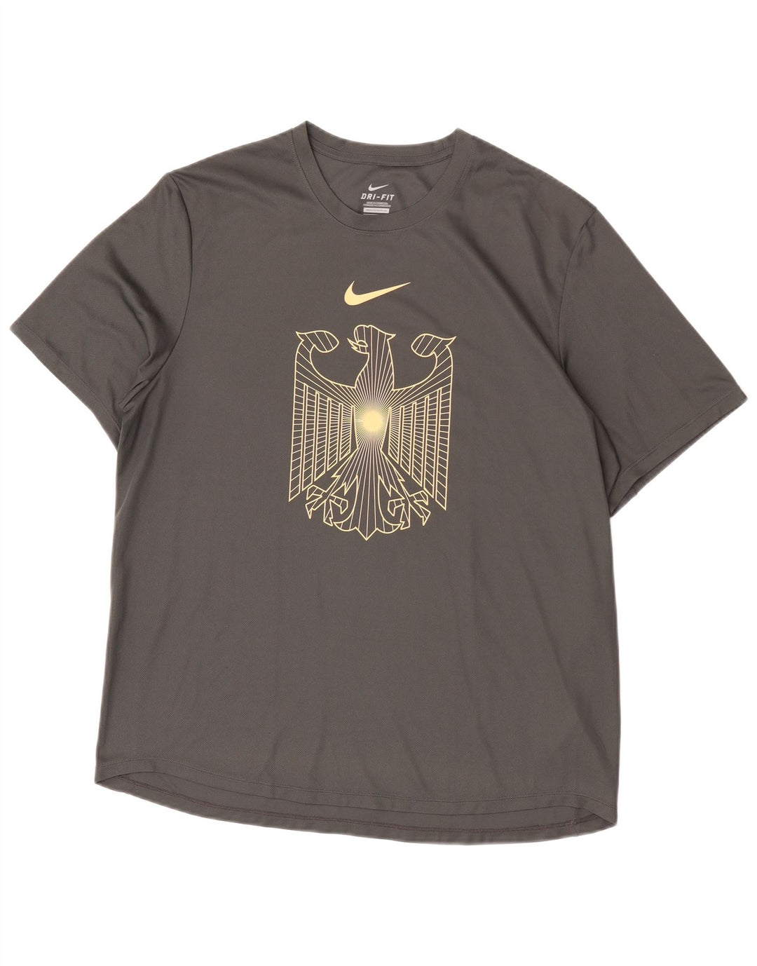 Ανδρικό γραφικό μπλουζάκι Nike Dri Fit Top Large Grey Polyester