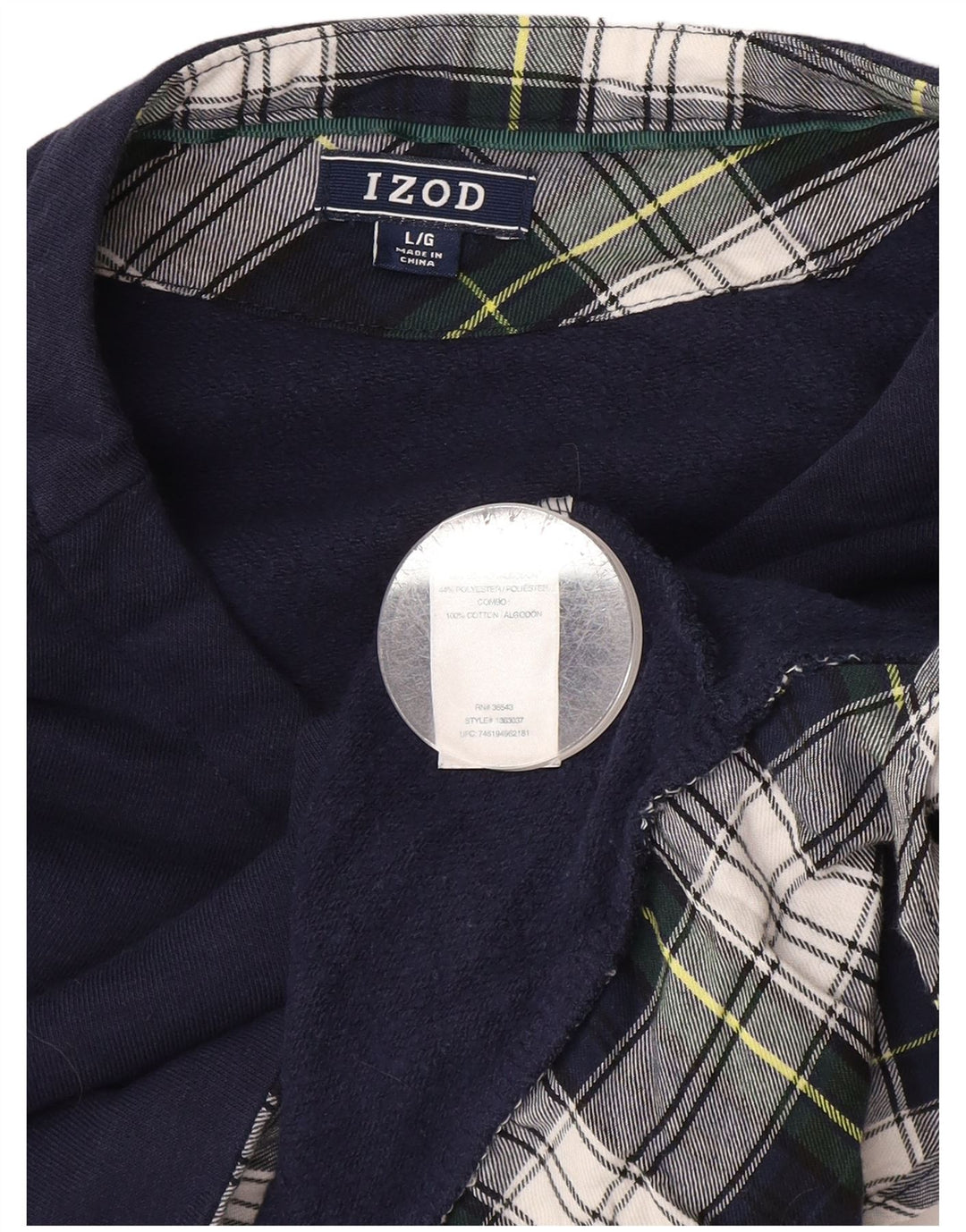 Izod Γυναικεία Φούτερ Jumper UK 16 Large Navy Blue από βαμβάκι