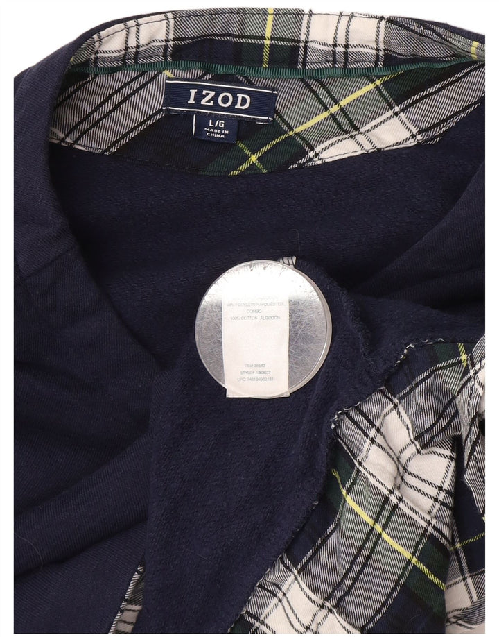 Izod Γυναικεία Φούτερ Jumper UK 16 Large Navy Blue από βαμβάκι