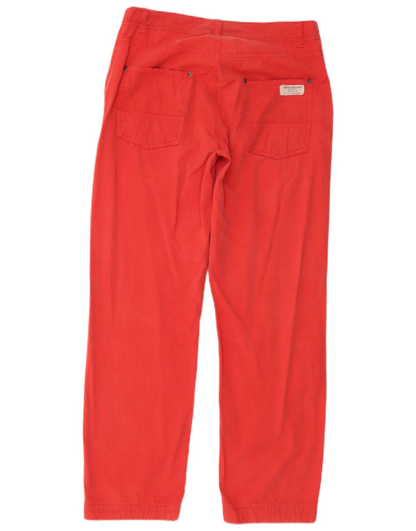 Woolrich Mens Straight Chino Trousers W31 L29 Red Cotton