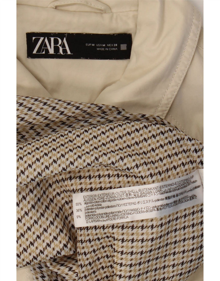 Zara Γυναικεία καμπαρντίνα UK 14 Βαμβακερό μεσαίο μπεζ