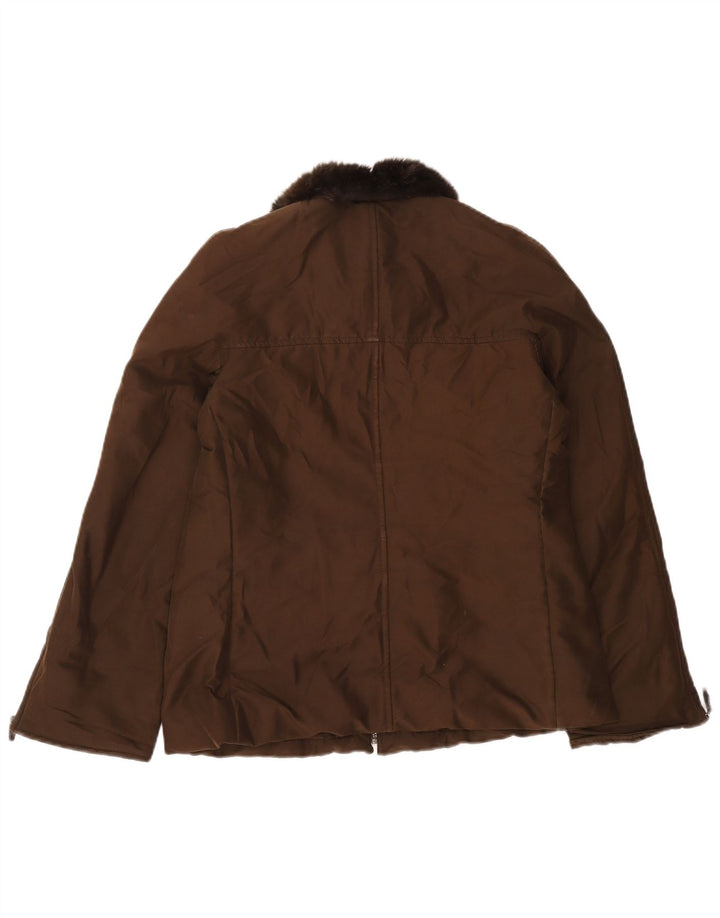 Marella Γυναικείο Bomber Jacket UK 12 Medium Brown Polyester
