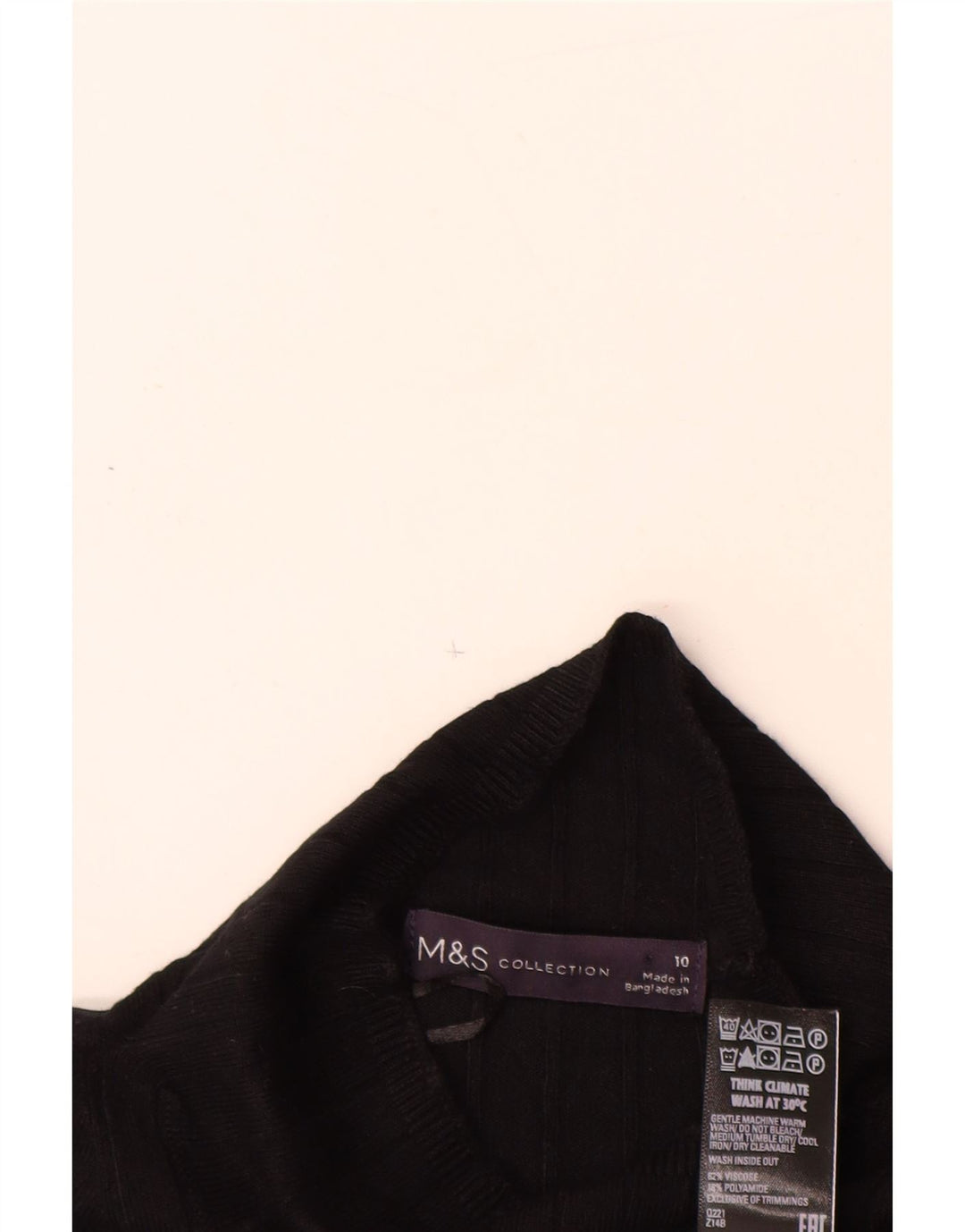 MARKS & SPENCER Γυναικείο πουλόβερ με λαιμό χελώνα UK 10 Small Black