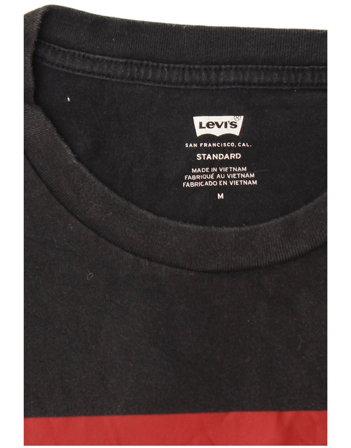Γυναικείο T-Shirt τυποποιημένο γραφικό Levi's Top UK 14 Medium Black