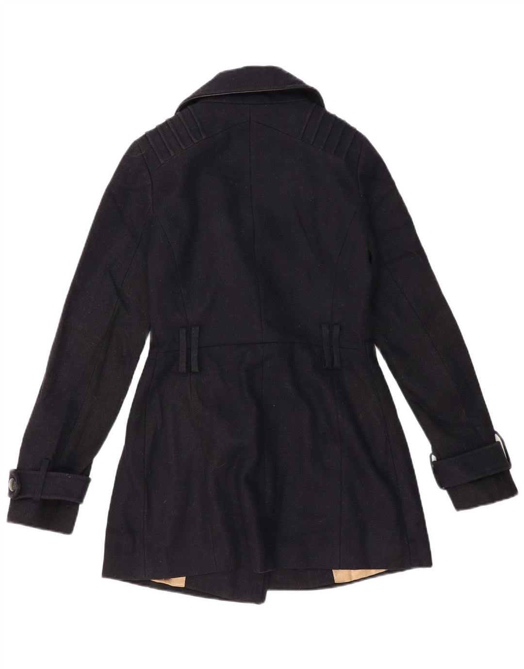 TOPSHOP Γυναικείο παλτό μπιζελιού UK 6 XS Navy Blue Wool