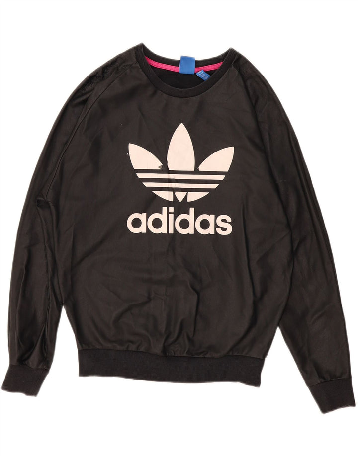 Adidas Γυναικείο Φούτερ με γραφικό μεγάλο μέγεθος Jumper UK 8 Small Black