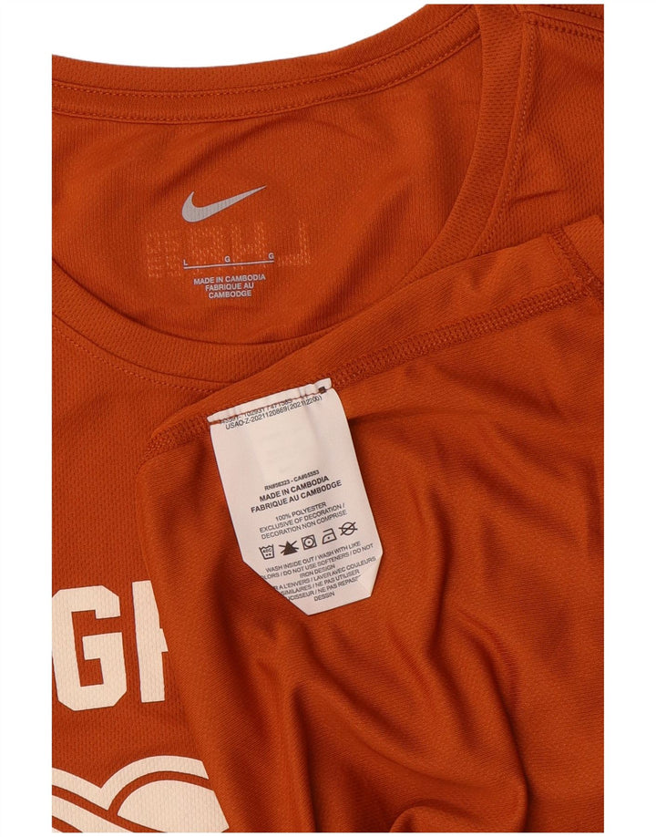 Γυναικείο γραφικό μπλουζάκι NIKE Top UK 14 μεγάλο πορτοκαλί πολυεστέρας