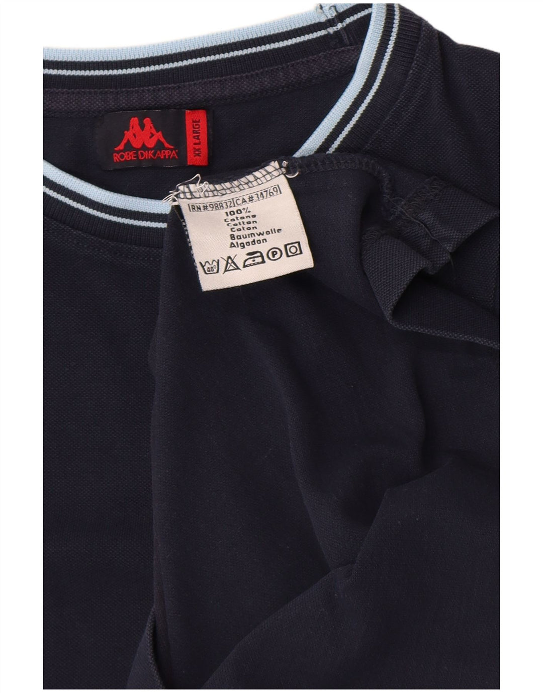 Ανδρικό T-Shirt Kappa Top 2XL Navy Blue Cotton
