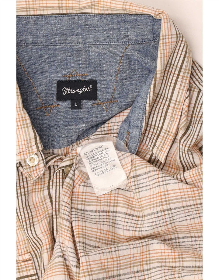Ανδρικό κοντομάνικο πουκάμισο Wrangler μεγάλο πολύχρωμο βαμβακερό
