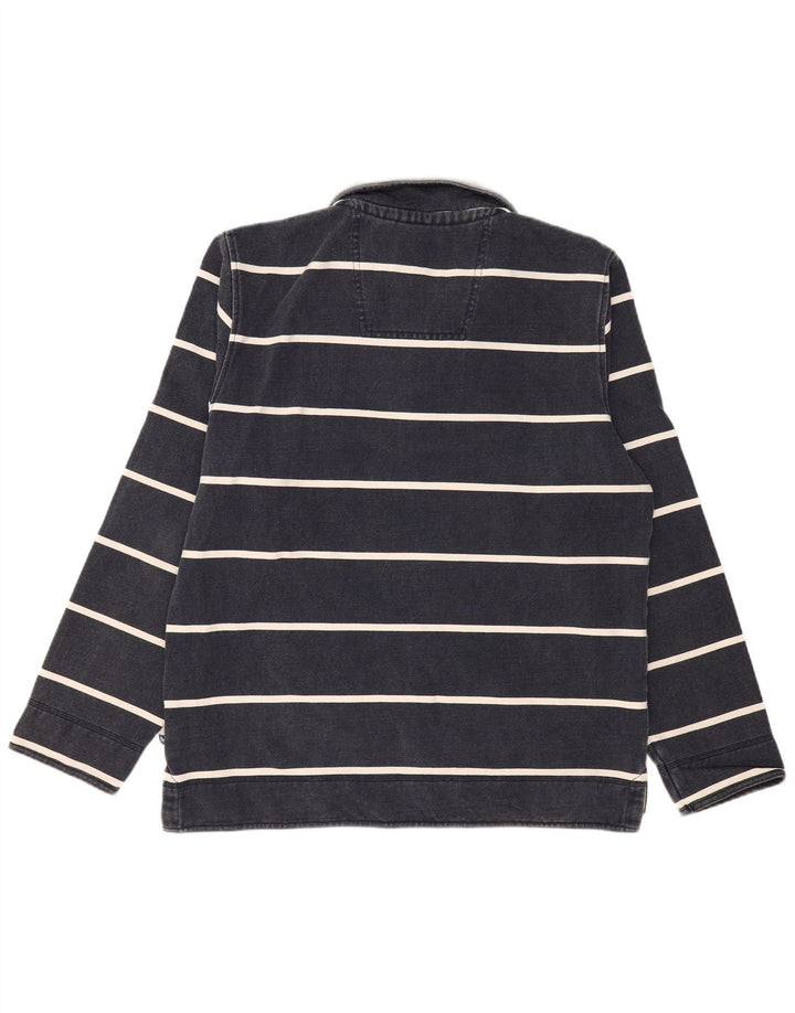 ΕΝΔΥΜΑΤΑ ΠΛΗΡΩΜΑΤΟΣ Ανδρικό φούτερ με φερμουάρ πουκάμισο μεγάλο μπλε ριγέ