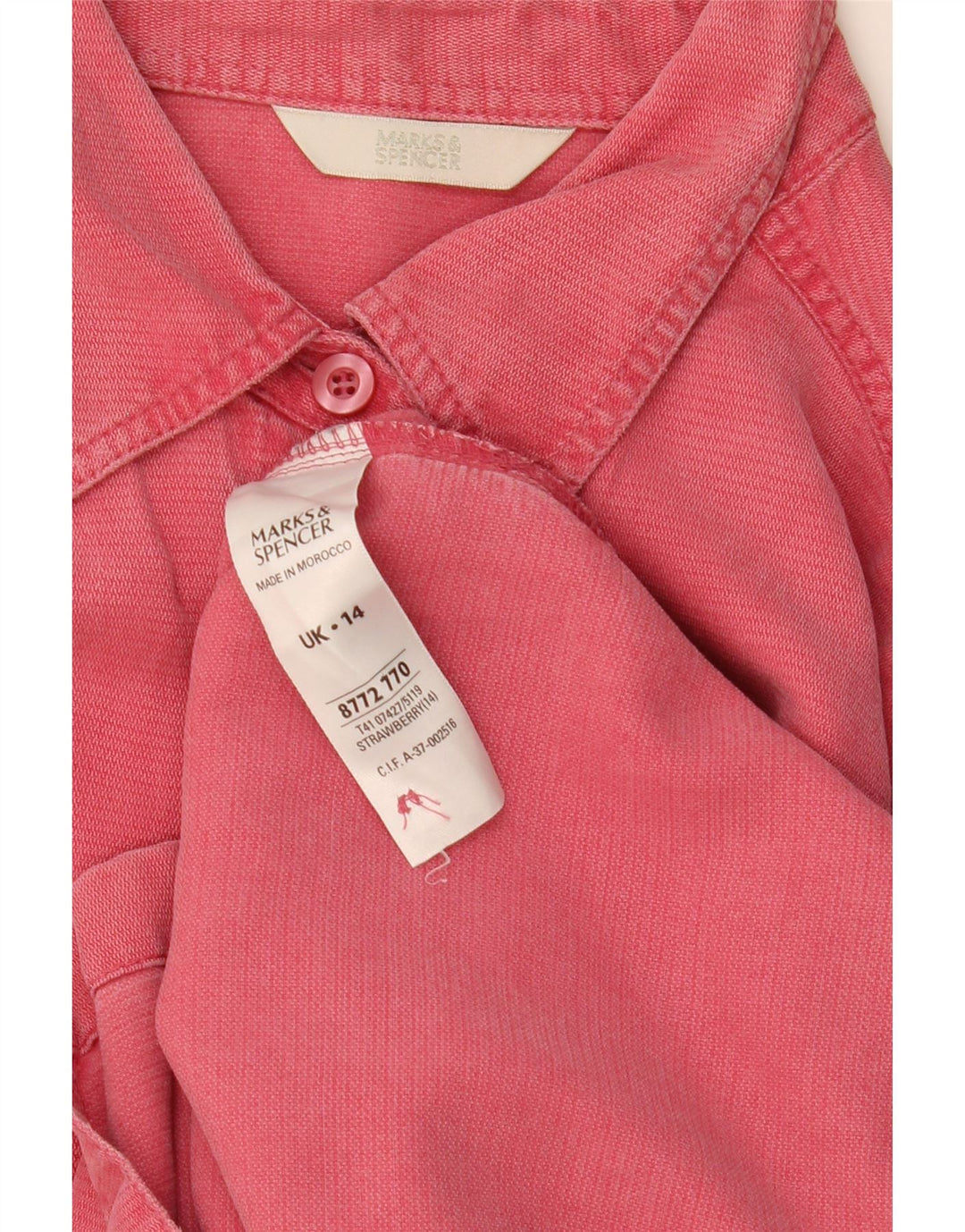 Marks & Spencer Γυναικείο Πουκάμισο UK 14 Large Pink Lyocell