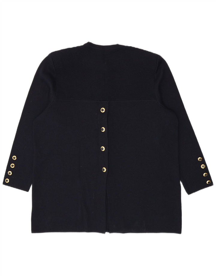 Vintage Γυναικείο Longline Oversized Ζακέτα IT 46 Large Navy Blue