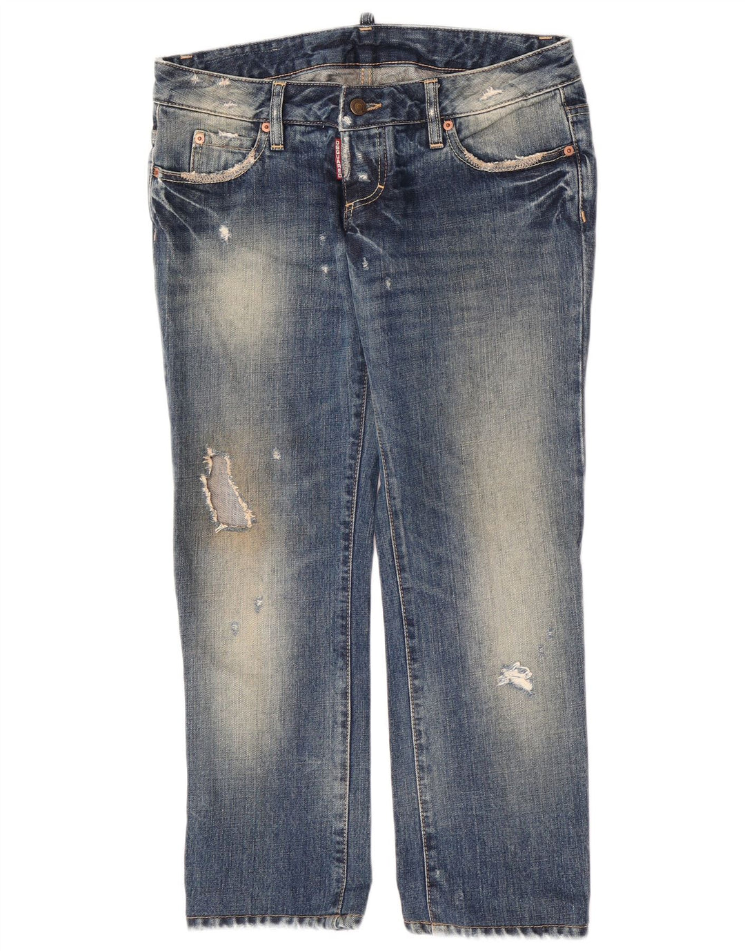 Dsquared Γυναικεία στραβά τζιν IT 44 Medium W30 L27 Μπλε βαμβακερό