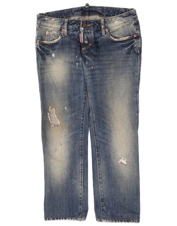 Dsquared Γυναικεία στραβά τζιν IT 44 Medium W30 L27 Μπλε βαμβακερό