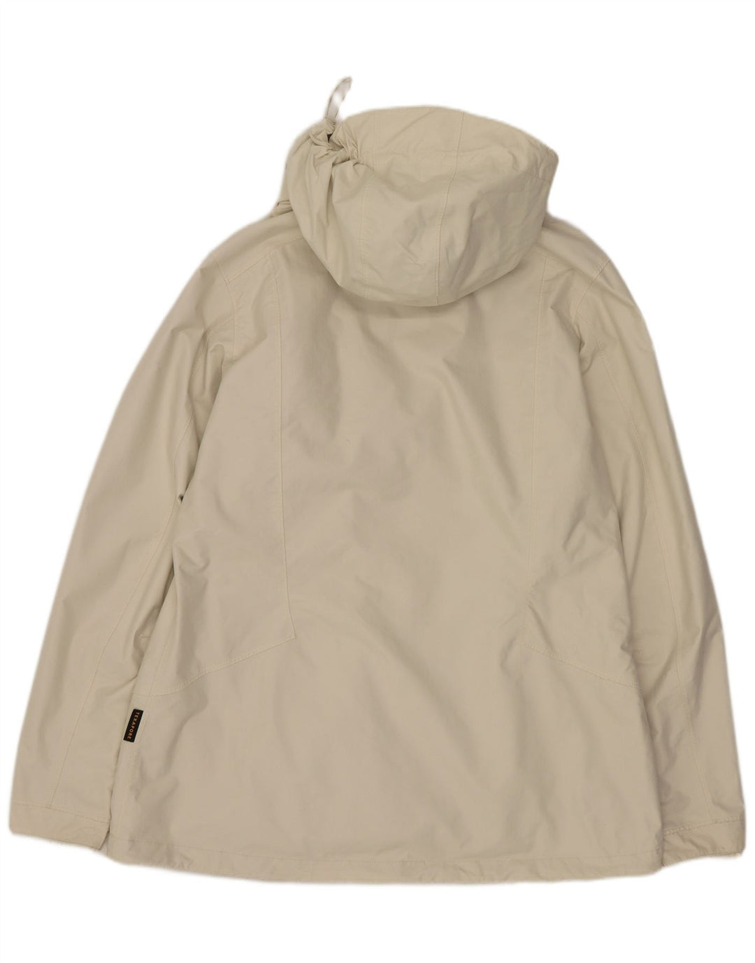 Jack Wolfskin γυναικείο μπουφάν με κουκούλα αντιανεμικό UK 16 μεγάλο μπεζ πολυαμίδιο