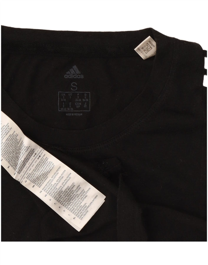 Adidas Γυναικείο T-Shirt Top UK 8/10 Small Black Polyester